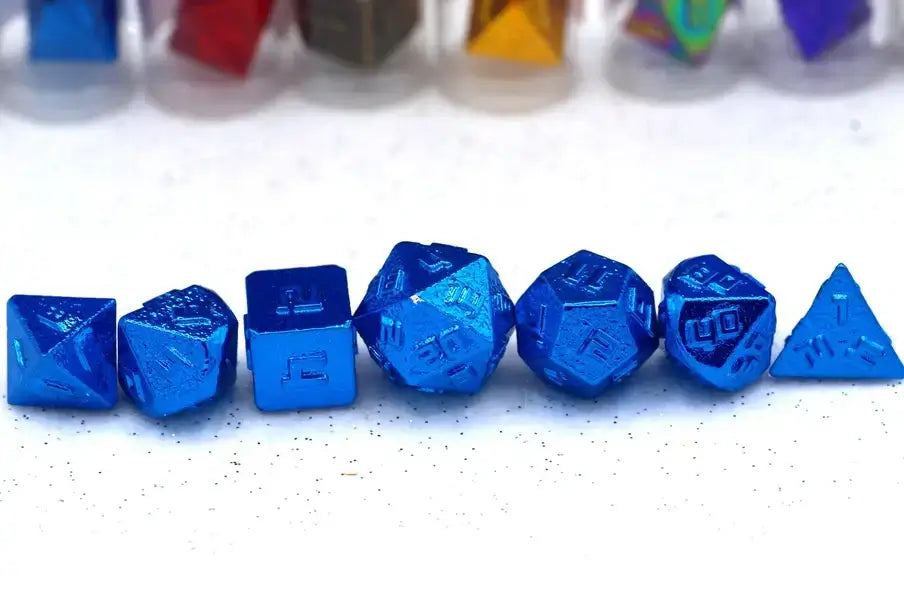 10mm Mini Rpg Dice Set - Blue for Tabletop RPG