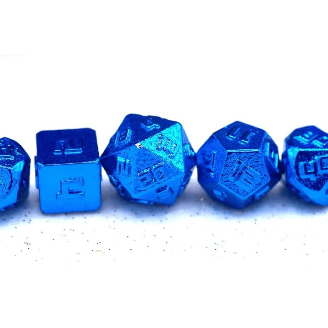10mm Mini Rpg Dice Set - Blue for Tabletop RPG