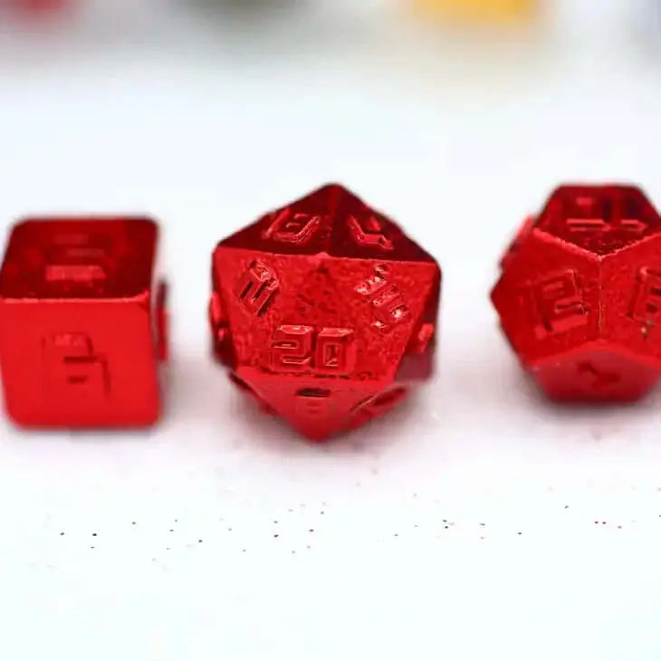 10mm Mini Rpg Dice Set - Red for Tabletop RPG