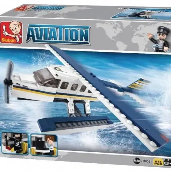 Aviation Z Seaplane Sluban Building Brick Kit (214 Pcs)