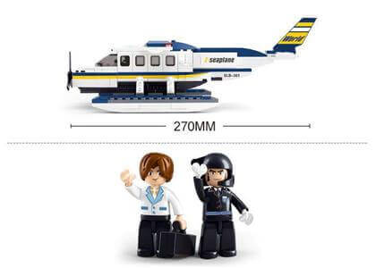 Aviation Z Seaplane Sluban Building Brick Kit (214 Pcs)