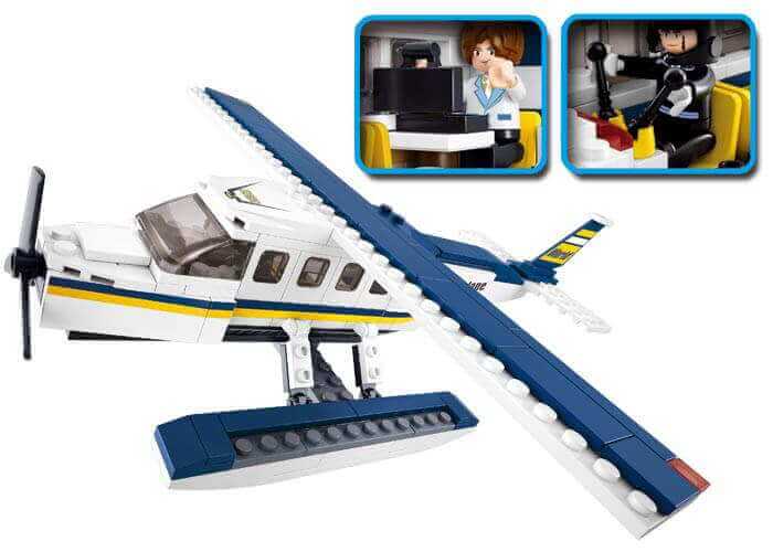 Aviation Z Seaplane Sluban Building Brick Kit (214 Pcs)