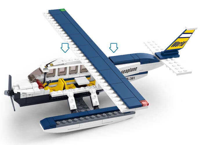 Aviation Z Seaplane Sluban Building Brick Kit (214 Pcs)