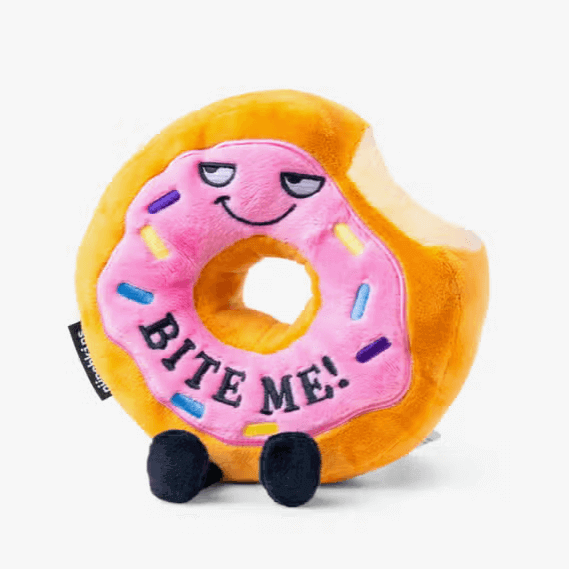 "Bite Me" Emboidered Donut Plush