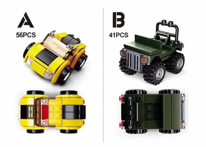 Builder Cars Building Bricks Assorted