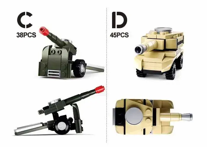 Builder Military Building Brick Sets