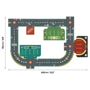City Circuit 24pc Giant Puzzle Metal Car Track