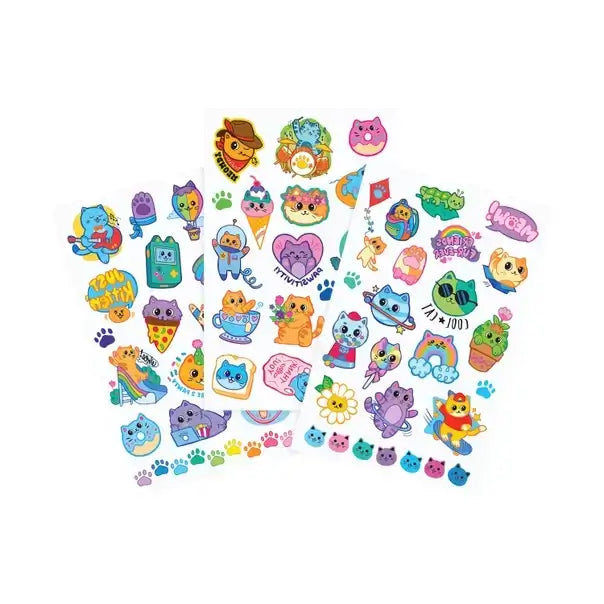Colorful Cats Temporary Tattoos