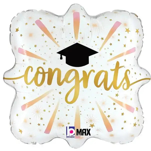 18" Congrats Grad Fireworks Balloon