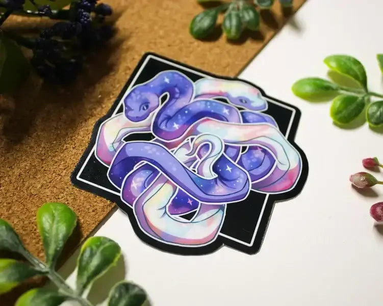 Dawn and Dusk Snakes Sticker