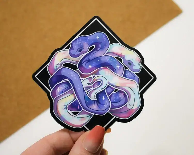 Dawn and Dusk Snakes Sticker