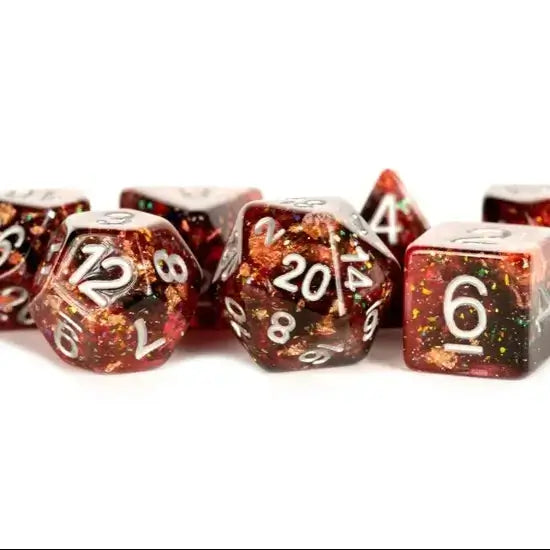 Eternal Fire Colorful Eternal Resin Polyhedral Dice Set for Tabletop RPG