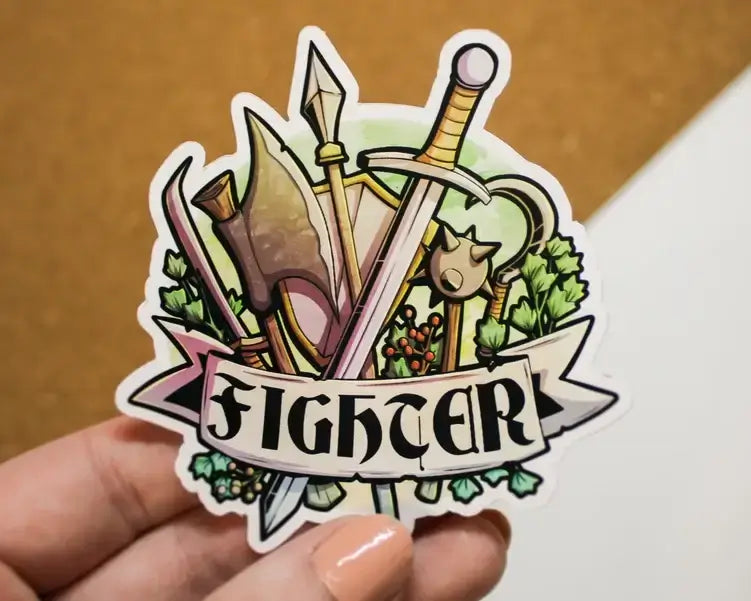 Fighter Class RPG Sticker