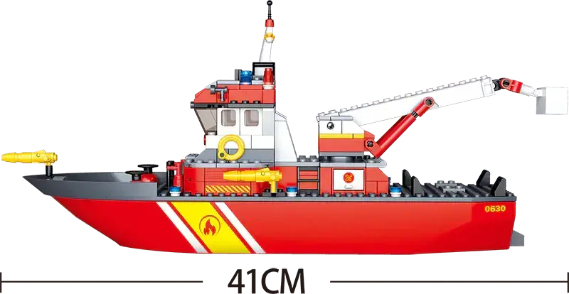 Fire Boat and Oil Tank Sluban Building Brick Kit (429 Pcs)