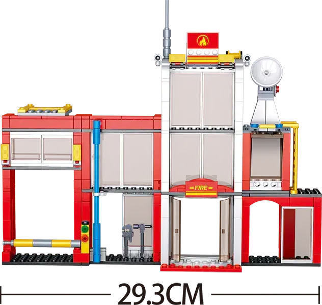 Fire Station Building Sluban Brick Kit (612 Pcs)