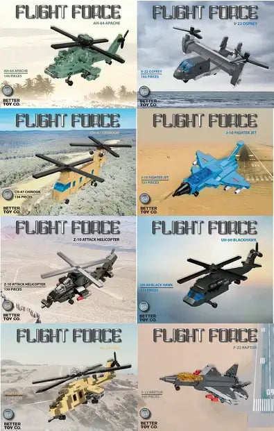 Flight Force Military Aircraft Building Brick Kit