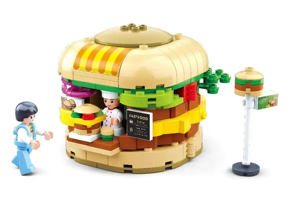 Food Court Hamburger House Sluban Building Brick Kit (264 Pcs)