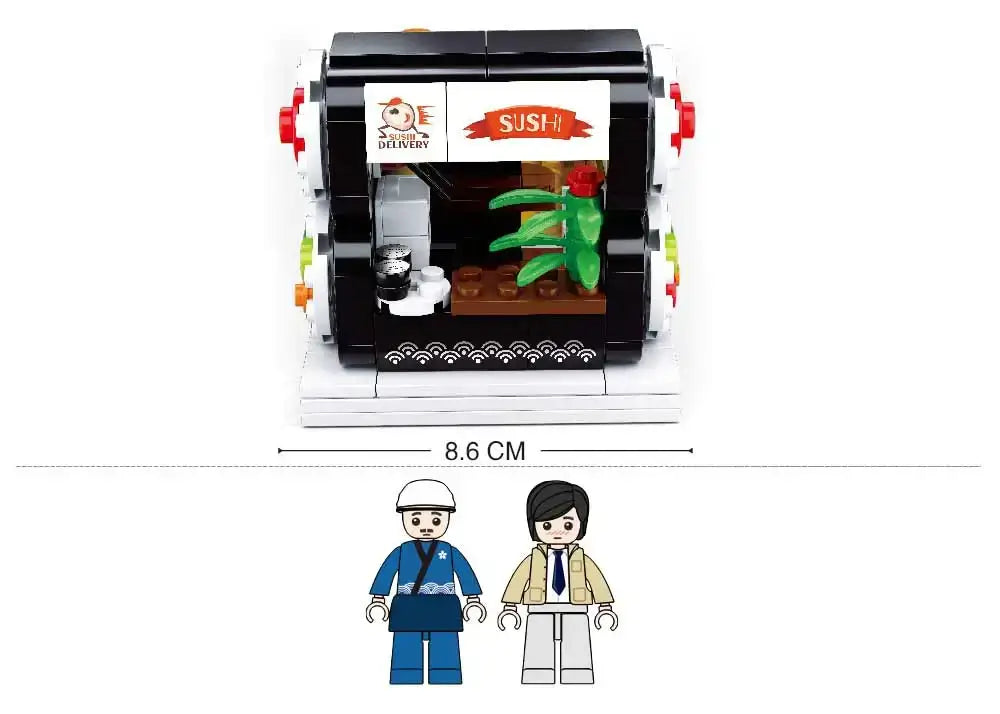 Food Court Sushi House Sluban Building Brick Kit (317 Pcs)