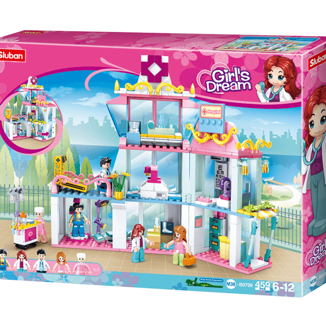 Girl's Dream Hospital Building Brick Kit (459 pcs)