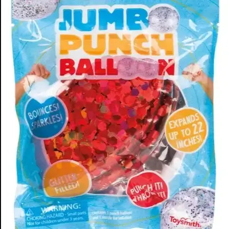 Glittery Jumbo 22" Punch Balloon Assorted
