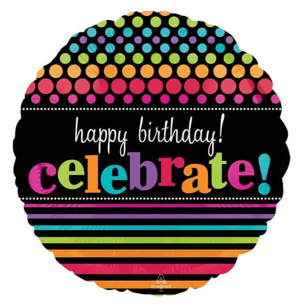 17" HBD Celebrate Balloon