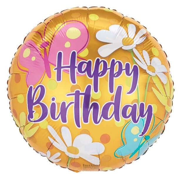 17" HBD Daisies Balloon