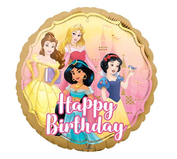 17" HBD Disney Princess Balloon
