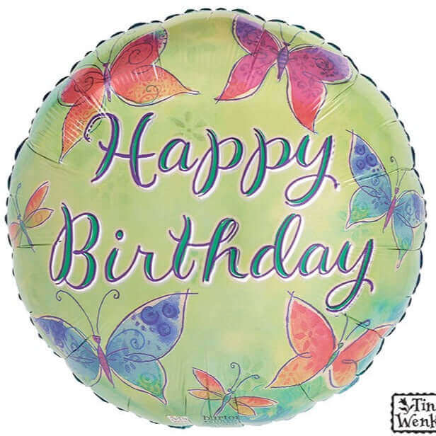17" Happy Birthday Butterflies