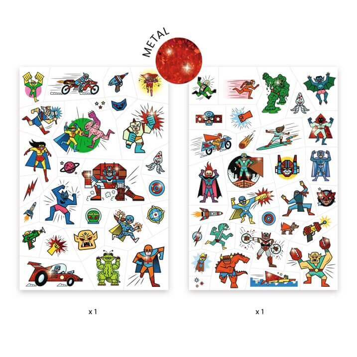 Heroes VS Villains Temporary Tattoos