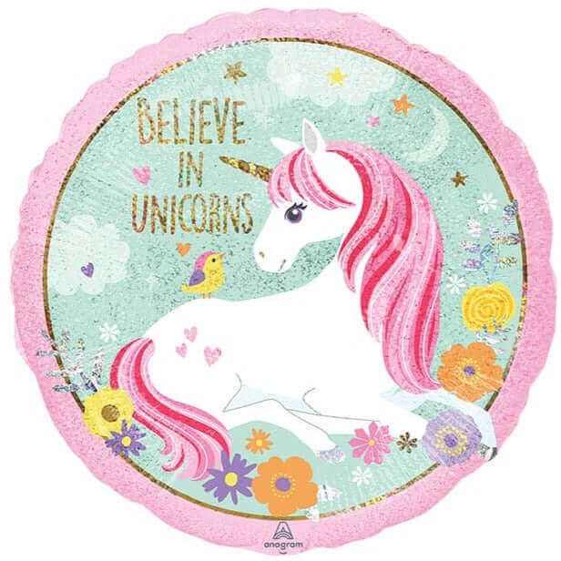 18" Holographic Unicorn Balloon