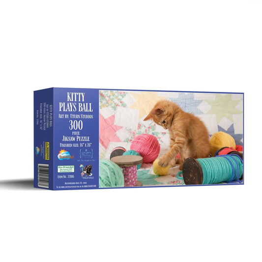 Kitty Plays Ball 300 Piece Puzzle