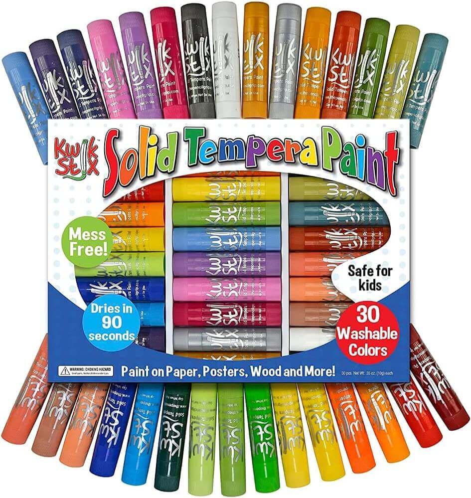 KwikStix Tempera Paint- Art Set 30 Colors Paint Sticks