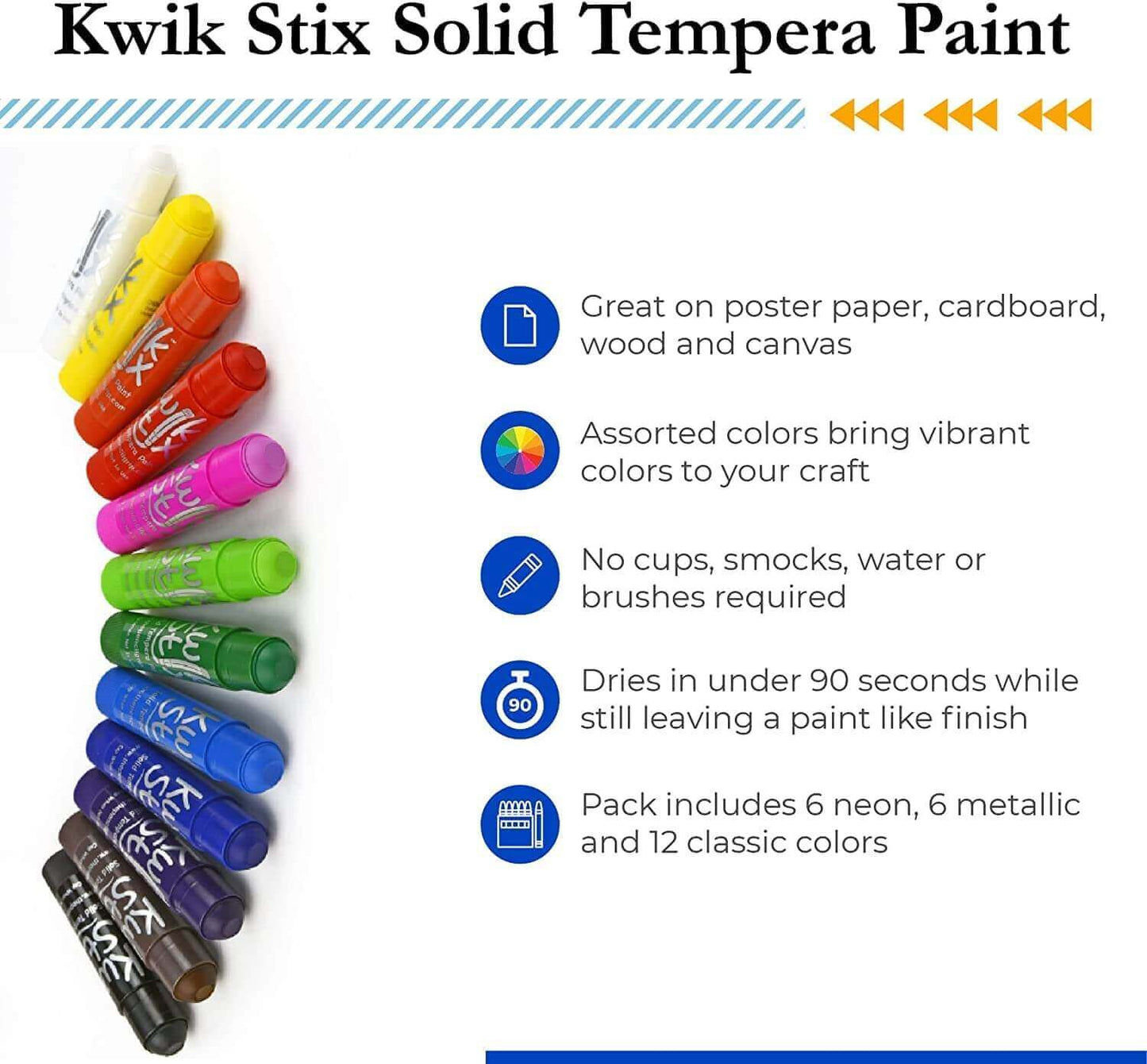 Kwik Stix, Set of 24 Paint Sticks