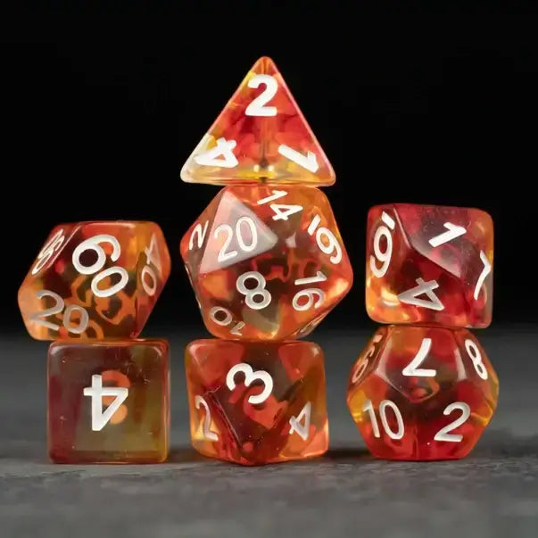 Magma Dice Set for Tabletop RPG