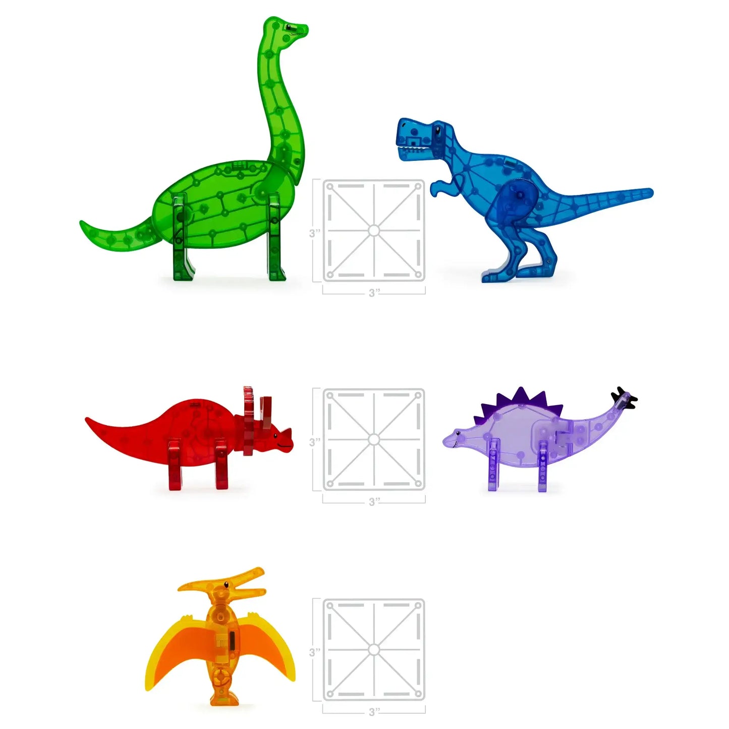 Magna Tiles Dinos 5-Piece Set