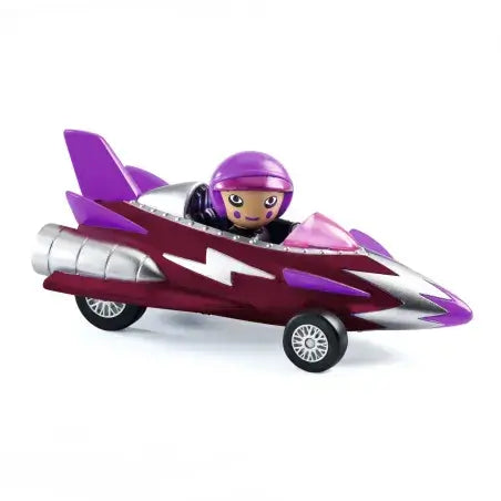 Miss Burgundy Crazy Motors Metal Car