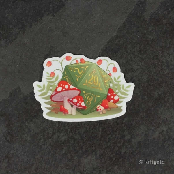 Mushrooms D20 Sticker