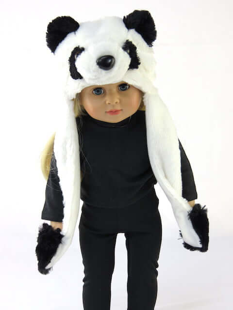 Panda Hat for 18" Dolls