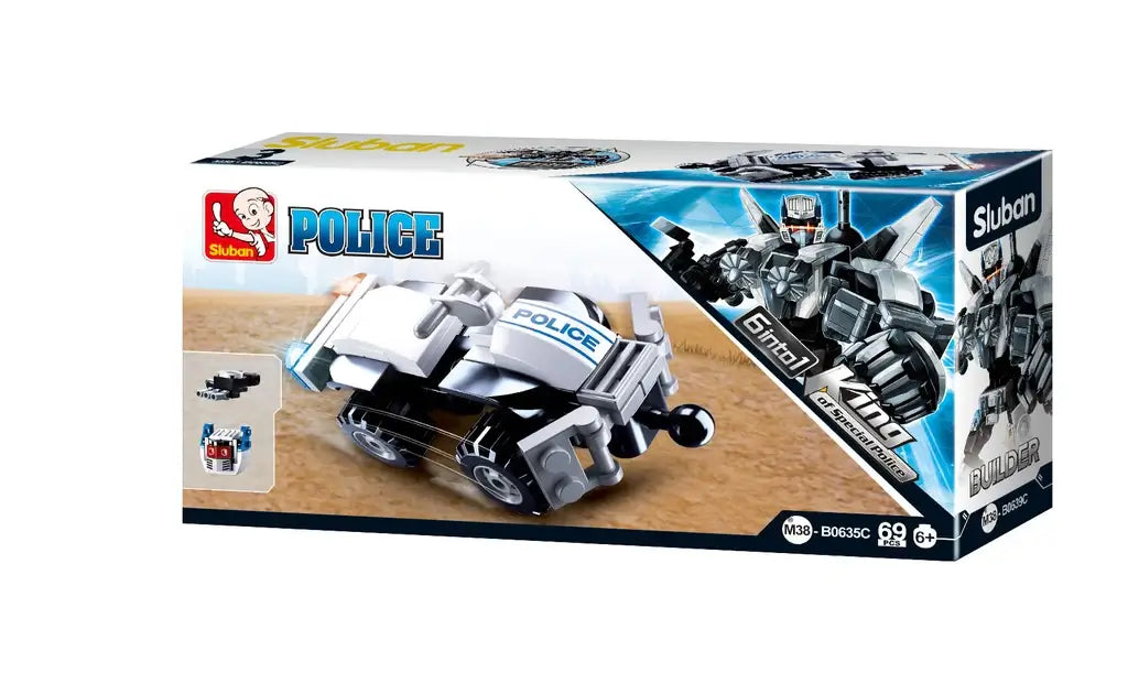 Police Transformer 6-in-1 Building Brick