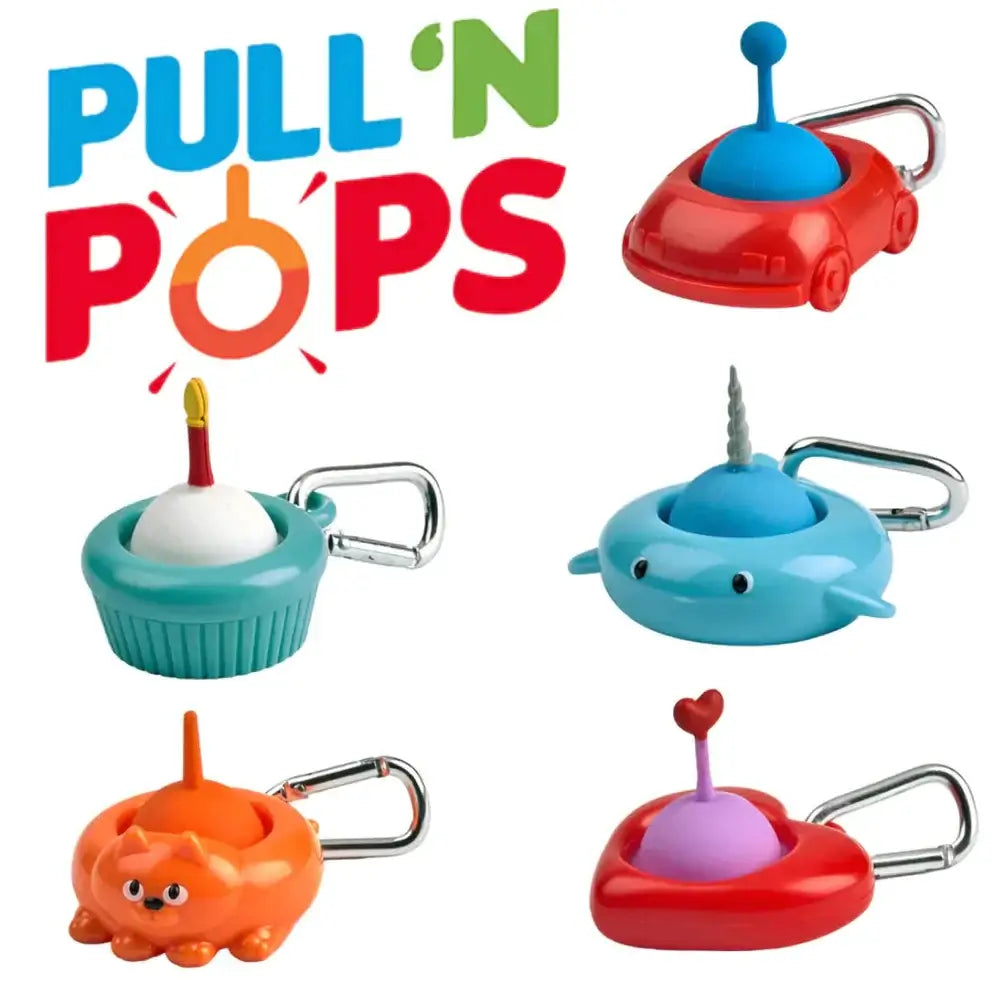 Pull N Pop Big Multi Bubble Keychain Assorted