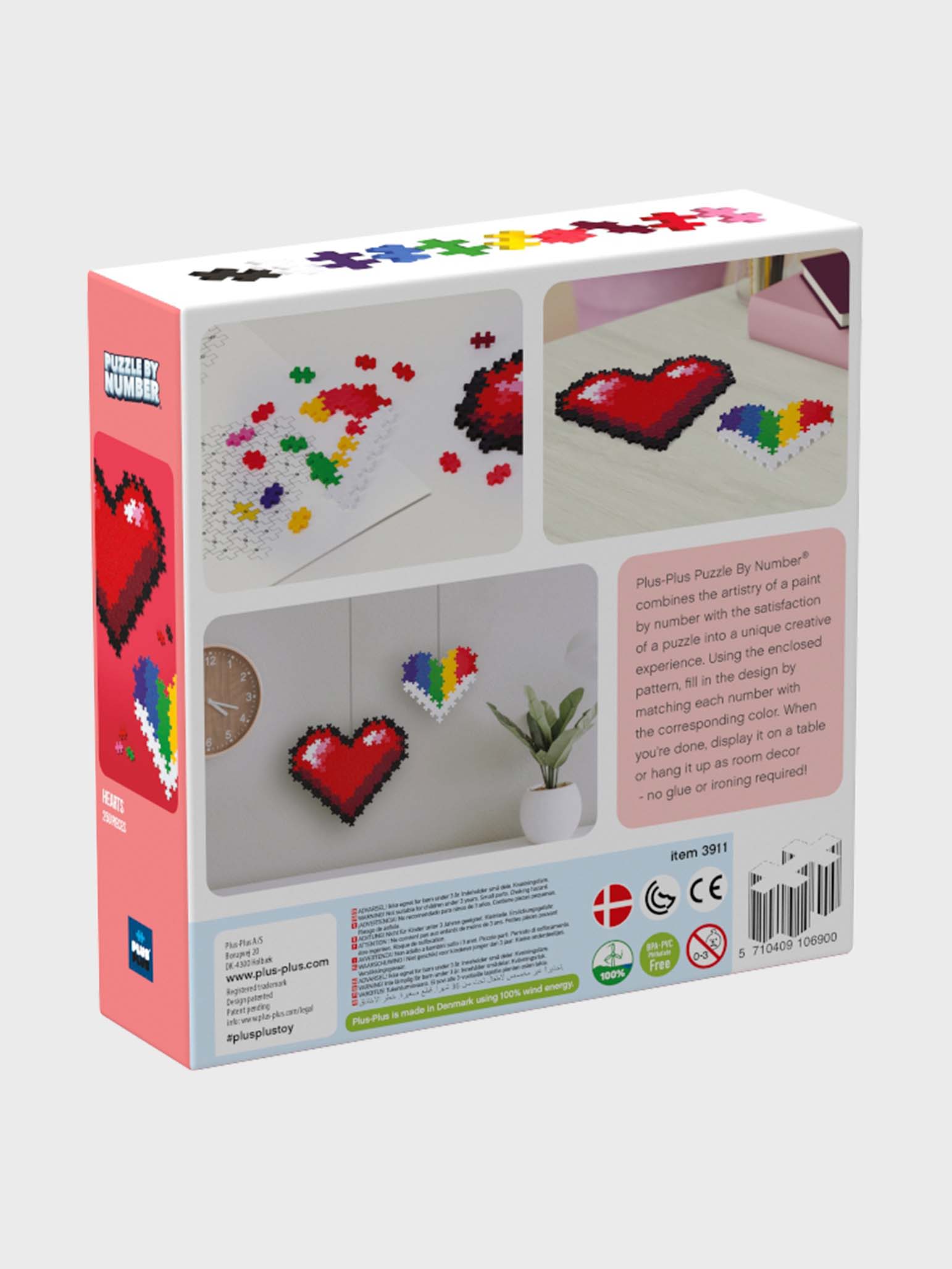 Puzzle By Number Hearts