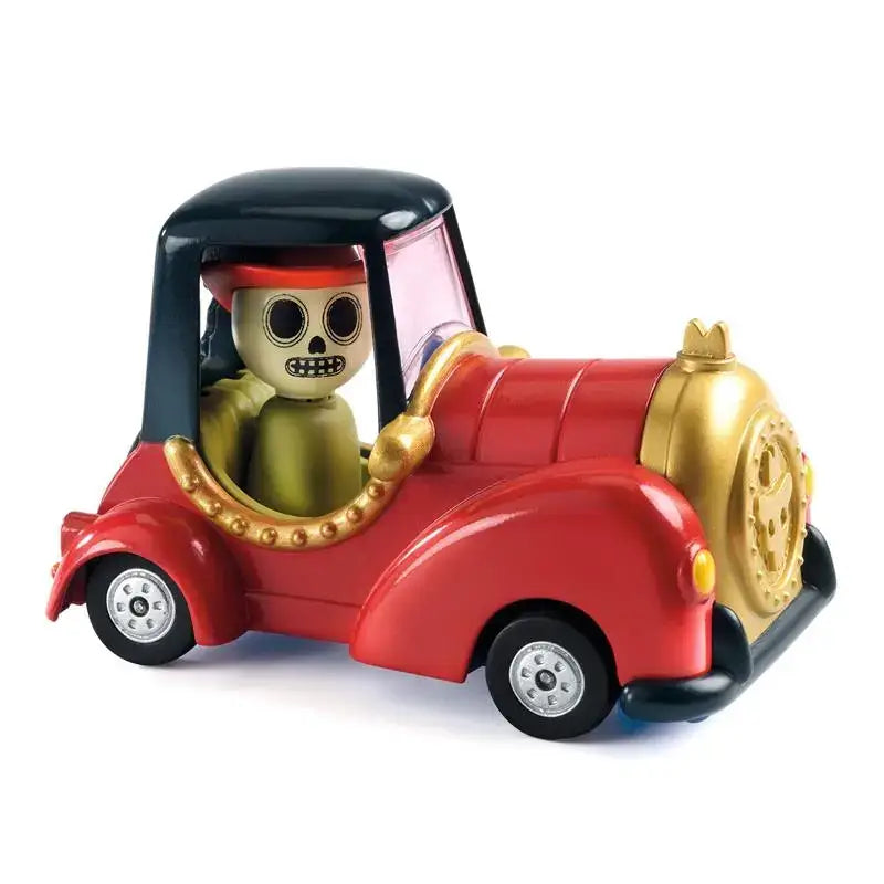 Red Skully Crazy Motors Metal Cars