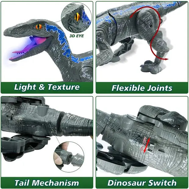 Remote Control Rc Velociraptor Dinosaur Toy