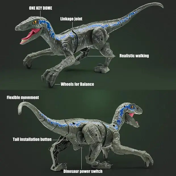 Remote Control Rc Velociraptor Dinosaur Toy