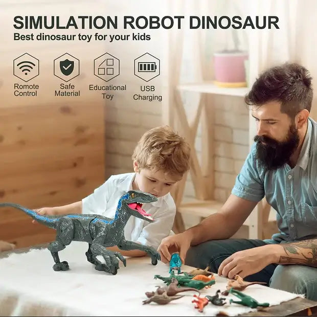 Remote Control Rc Velociraptor Dinosaur Toy