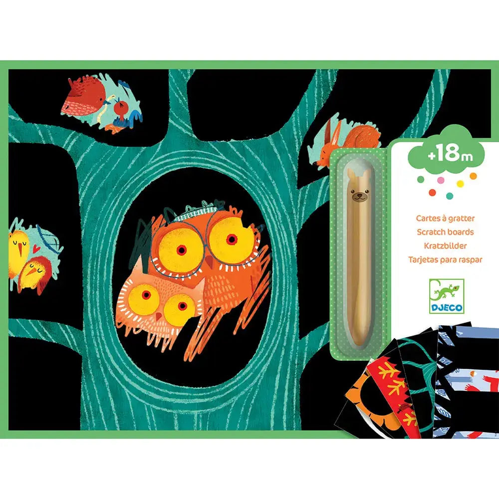 Scratch art cards for toddlers Animals