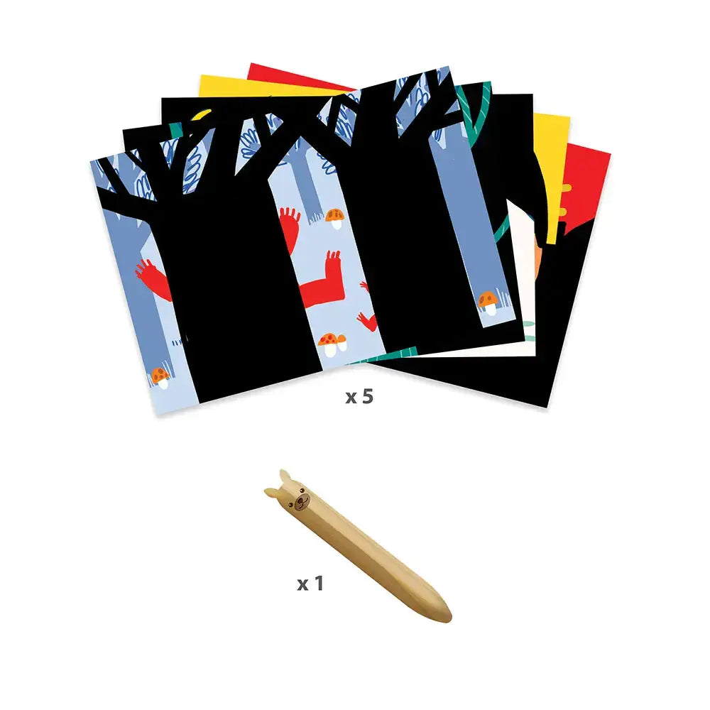 Scratch art cards for toddlers Animals
