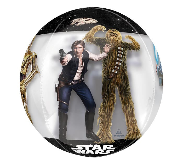 16" Star Wars Classic Orbz Balloon Han Solo and Chewbacca
