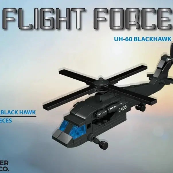 UH-60 Black Hawk Flight Force Military Aircraft Sluban Building Brick Kit