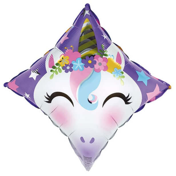 17" Unicorn Diamond Shape Balloon